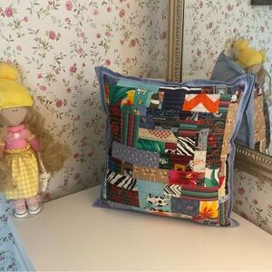 Colorful Patchwork Quilt Pillow Case